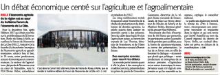 Un débat économique centré sur l'agriculture et l'agroalimentaire